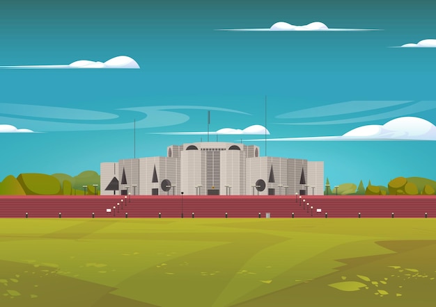 Shongshod Bhaban Illustration du bâtiment du Parlement du Bangladesh