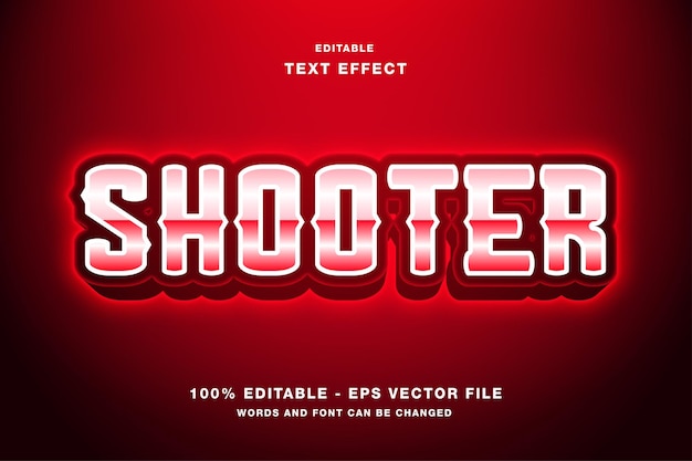 Shooter 3D Esport style Effet de texte modifiable