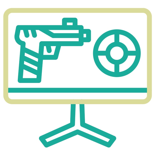 Vecteur shooting vector icon illustration of onggsce game iconset