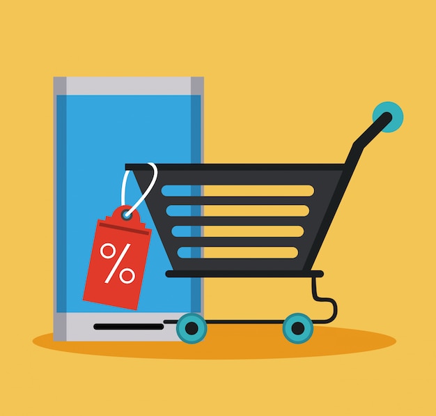 Shopping en ligne concept