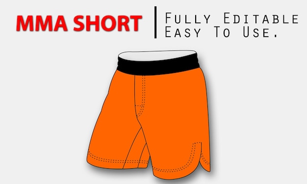 Vecteur short orange mma