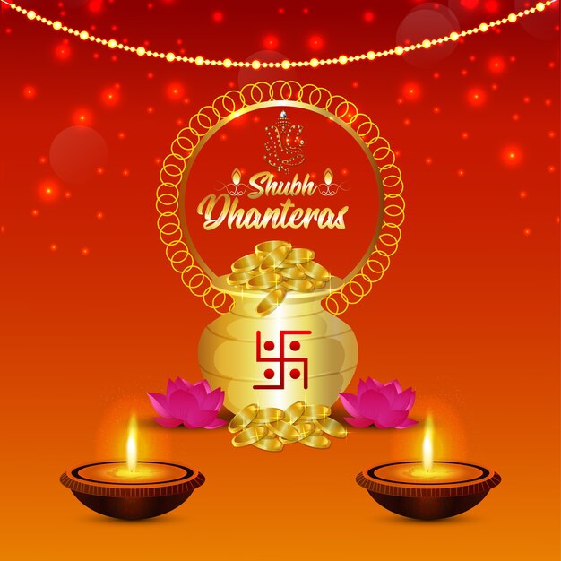 Shubh dhanteras le fond de célébration du festival de l'inde