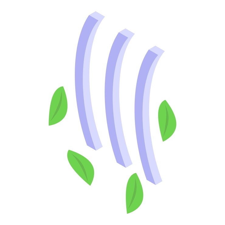 Vecteur le signal wi-fi se propage avec des feuilles vertes représentant une technologie respectueuse de l'environnement
