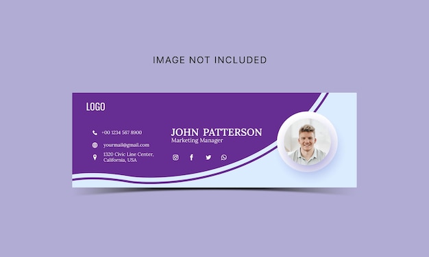 Signature créative par e-mail ou couverture Facebook pour les professionnels