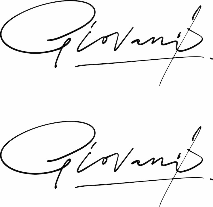 Vecteur la signature