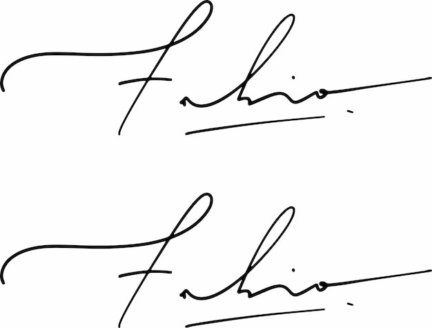 Vecteur la signature