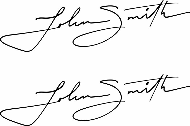 Vecteur la signature