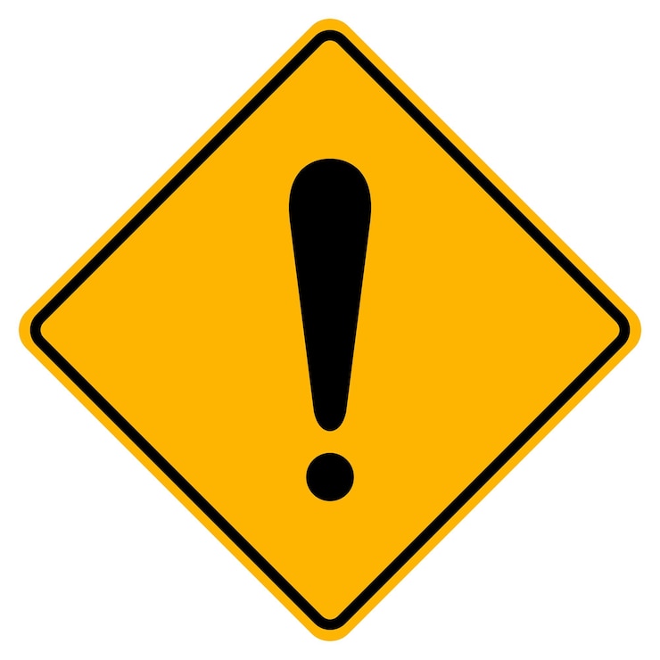 Vecteur signe d'avertissement de danger sur fond blanc
