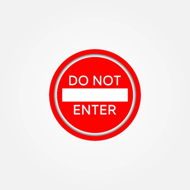 Signe d'avertissement vectoriel interdit d'entrée
