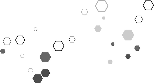 Signe de cellule ou icône de mosaïque de raster hexagonal à hexagone Gradation
