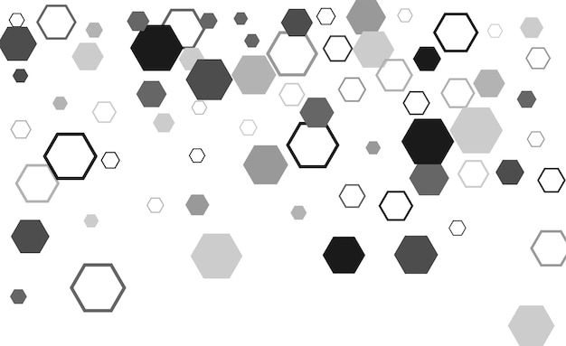 Signe de cellule ou icône de mosaïque de raster hexagonal à hexagone Gradation