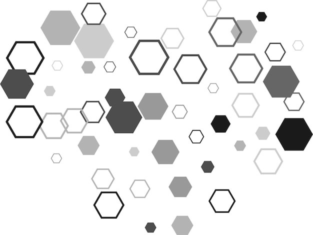 Signe de cellule ou icône de mosaïque de raster hexagonal à hexagone Gradation