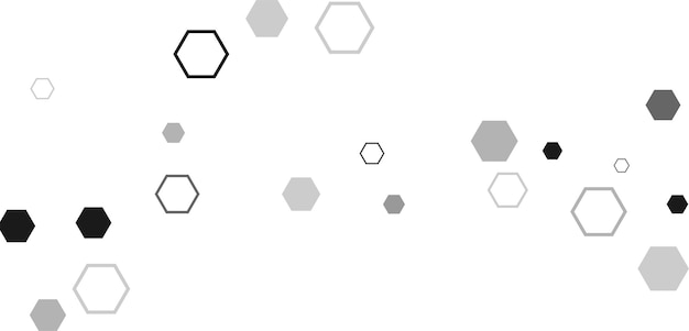 Signe de cellule ou icône de mosaïque de raster hexagonal à hexagone Gradation