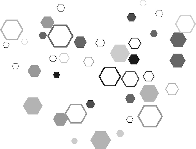Signe de cellule ou icône de mosaïque de raster hexagonal à hexagone Gradation