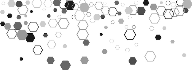 Signe de cellule ou icône de mosaïque de raster hexagonal à hexagone Gradation
