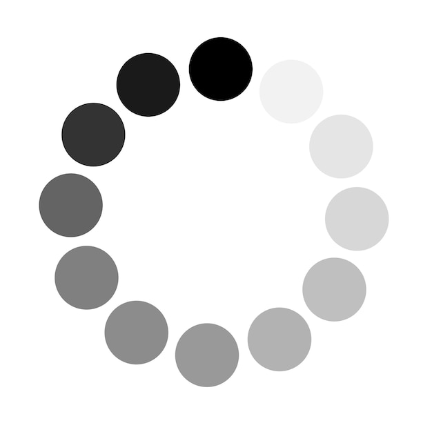 Signe de chargement circulaire isolé sur fond blanc illustration