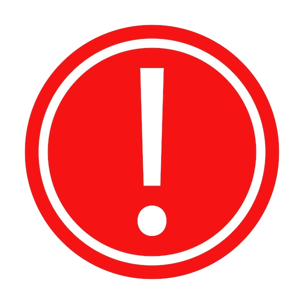 Signe de danger avec un point d'exclamation