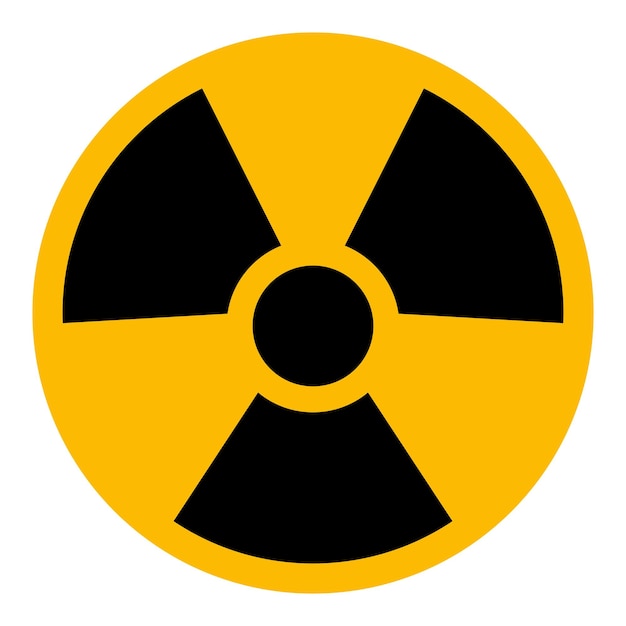 Signe de danger radioactif nucléaire Symbole de signe toxique Zone radioactive d'avertissement