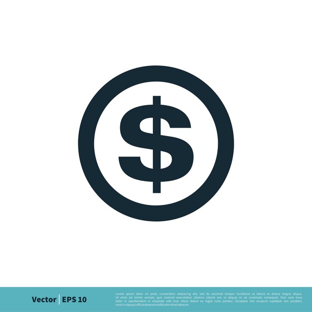 Signe de devise US Dollar Money Icon Vector Logo Template Illustration Design Vector EPS 10