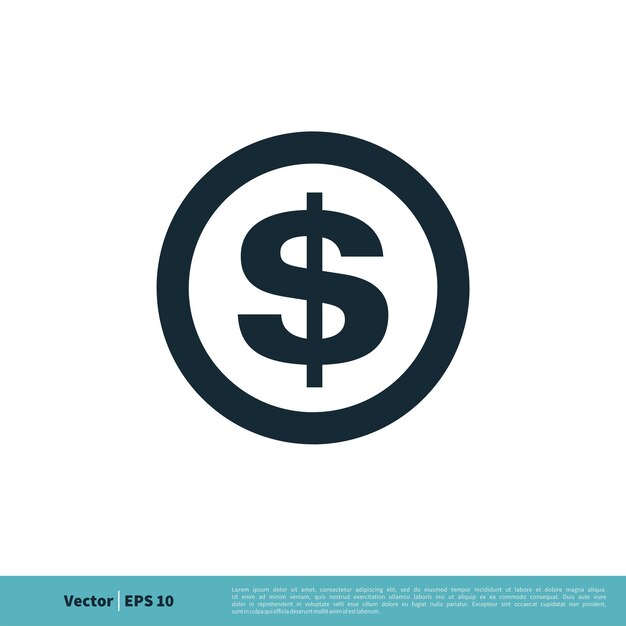 Signe De Devise Us Dollar Money Icon Vector Logo Template Illustration Design Vector Eps 10