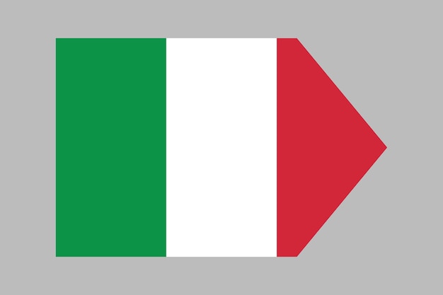 Vecteur signe du drapeau de l'italie drapeau national de l'italia drapeau italien illustration vectorielle