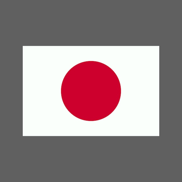 Vecteur signe du drapeau japonais jour du japon symbole national du japon drapeau japonais pour le jour de l'indépendance. soleil levant