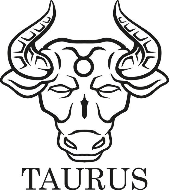 Vecteur le signe du zodiaque horoscope horscopo do signo do zodaco taurus