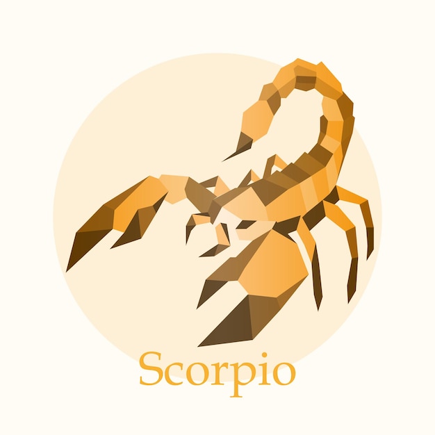 Vecteur signe du zodiaque scorpion