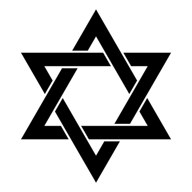 Le Signe De L'étoile De David Le Judaïsme Le Symbole Religieux Le Signe De La Culture Juive L'illustration Vectorielle