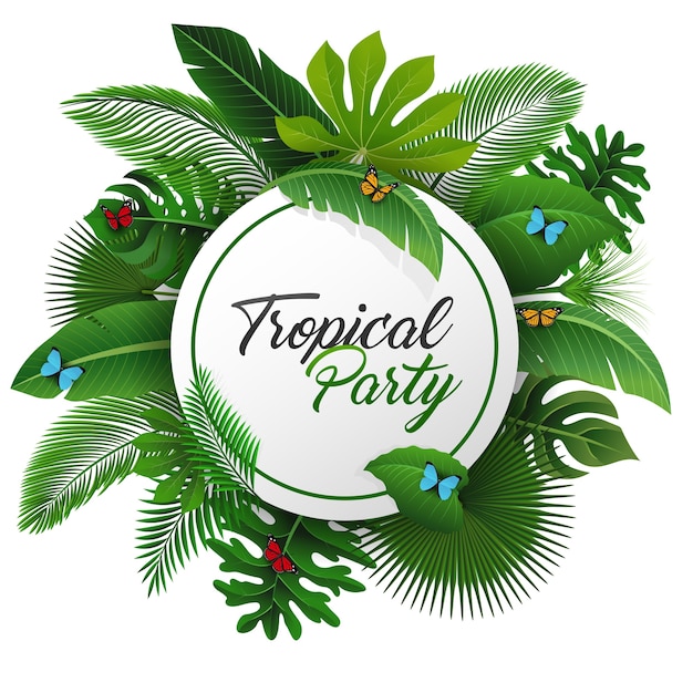 Signe de fête tropicale