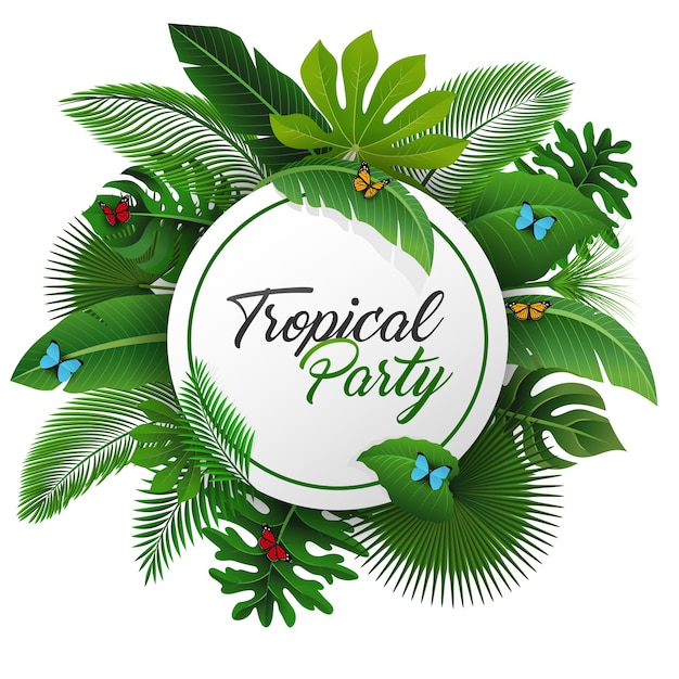 Signe De Fête Tropicale