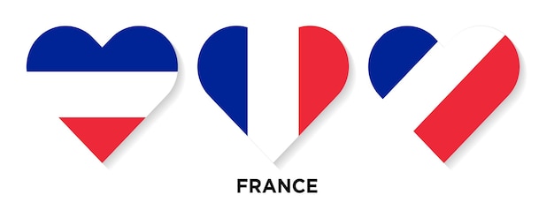 Signe En Forme De Coeur Avec Le Drapeau De La France