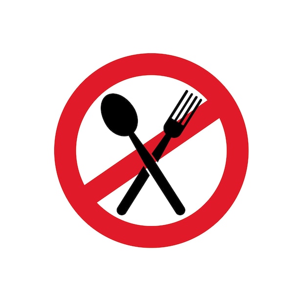 Signe D'interdiction Alimentaire. Illustration Vectorielle