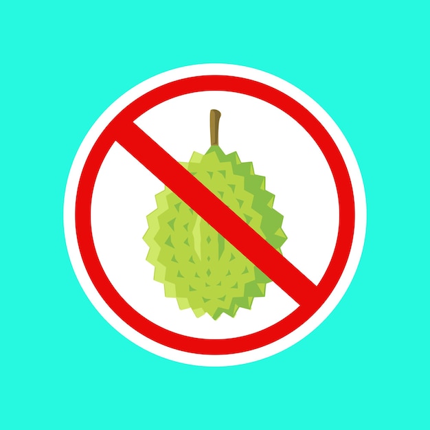 Signe D'interdiction D'apporter Du Durian, Symbole D'interdiction D'apporter Du Durian