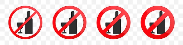 Signe D'interdiction Aucune Collecte D'alcool. Illustration Vectorielle