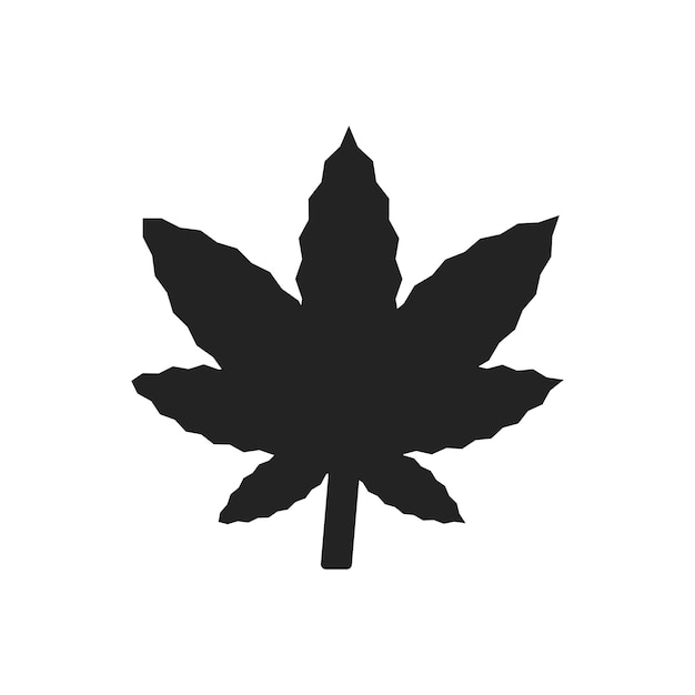 Signe de pictogramme isolé og drogues à base de feuilles de cannabis