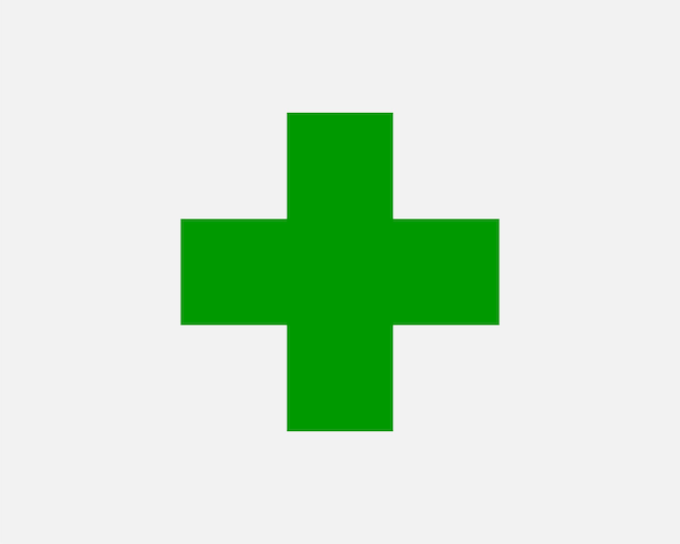 Vecteur signe plus vert icône vectorielle symbole croisé des conseils de sécurité