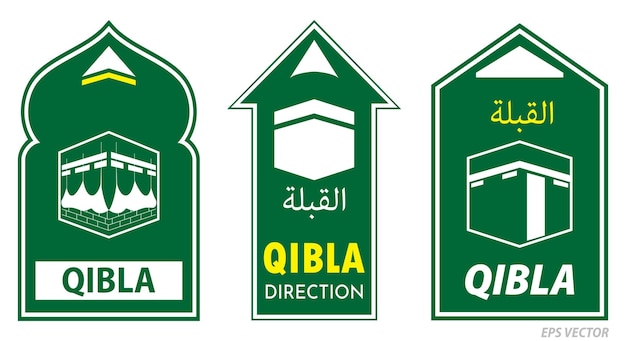 Vecteur le signe qibla a1