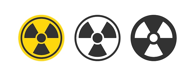 Signe De Rayonnement Icon De Danger Nucléaire Avertissement Radioactif Danger Toxique Illustration Du Vecteur