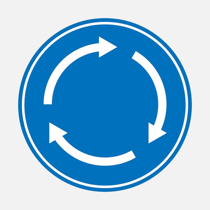 Vecteur signe rond-point