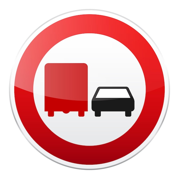 Vecteur signe routier rouge sur fond blanc contrôle de la circulation routière utilisation de la voie signe réglementaire arrêtez-vous et cédez rue