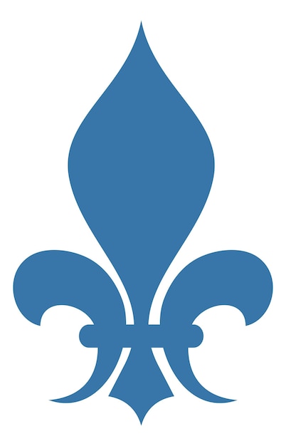 Vecteur signe royal français. emblème de lys héraldique. symbole de fleur vintage isolé sur fond blanc