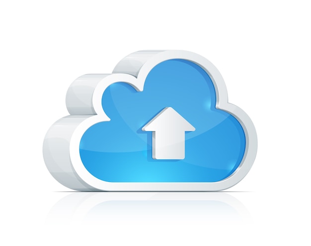Signe de stockage de données en nuage numérique.
