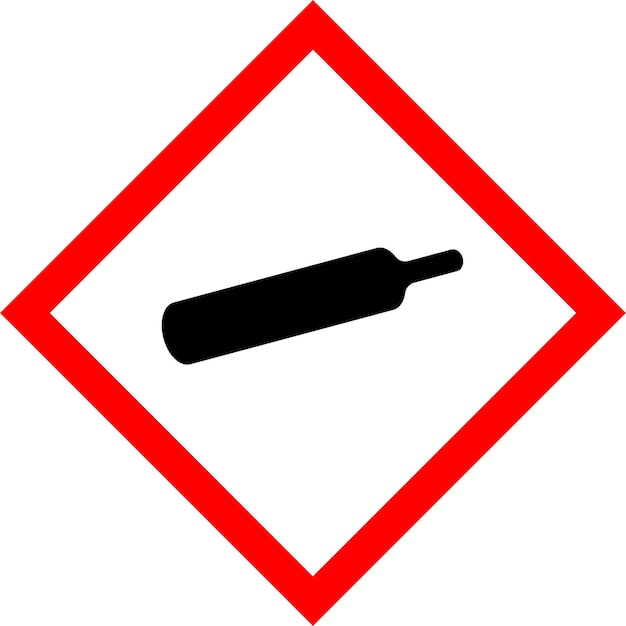 Signe ou symbole de danger de la bouteille de gaz Conception vectorielle collection de signes de danger isolés Signe de danger du SGH