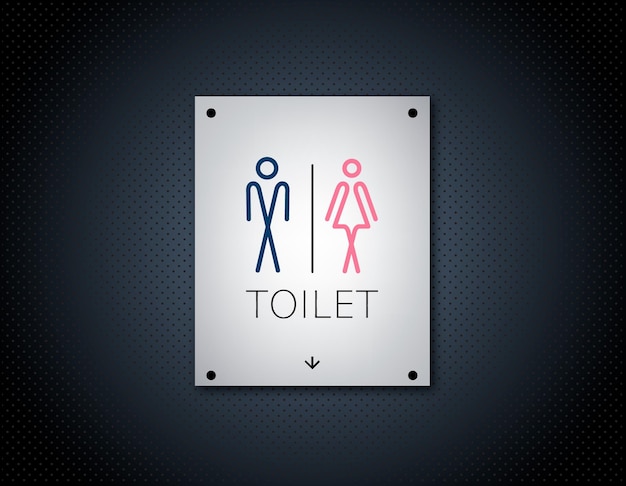 Vecteur signe de toilette homme_femme