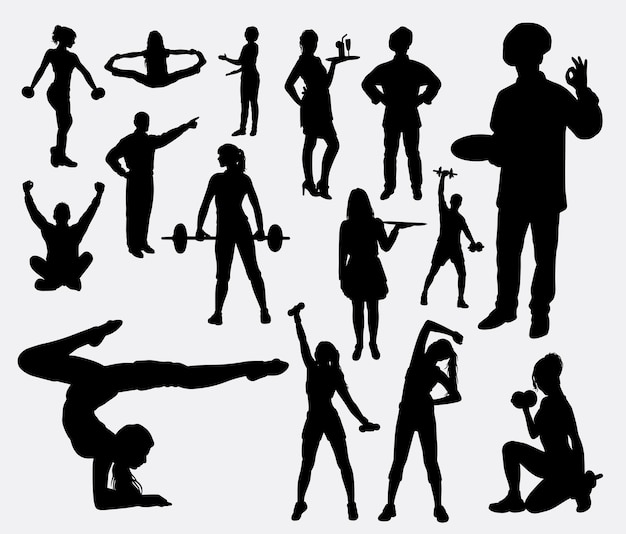 Silhouette d&#39;activité de sport et de passe-temps
