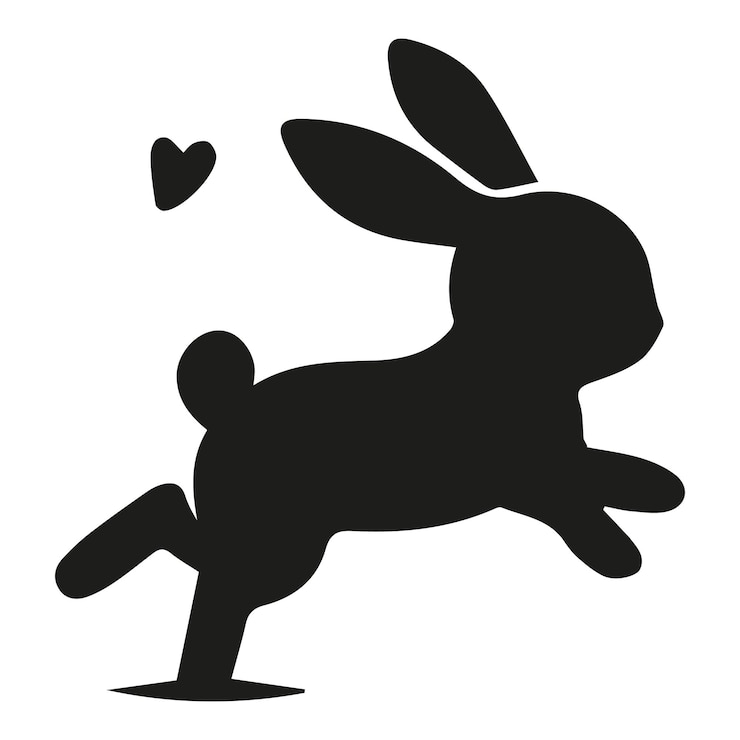 Vecteur silhouette d'animal illustration vectorielle dessinée à la main