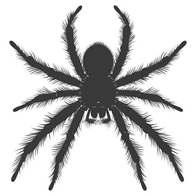 Vecteur silhouette d'araignée animal couleur noire seulement