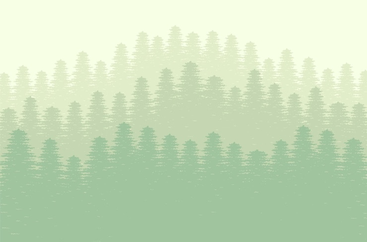 Vecteur silhouette d'arbres forestiers de vecteur