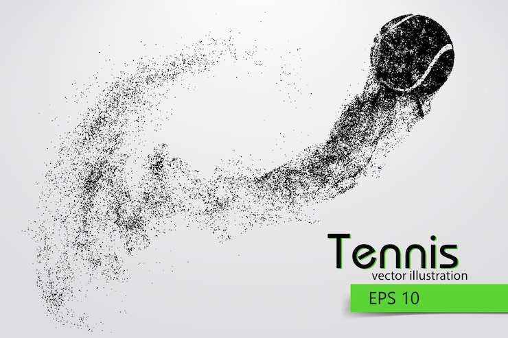 Vecteur silhouette d'une balle de tennis